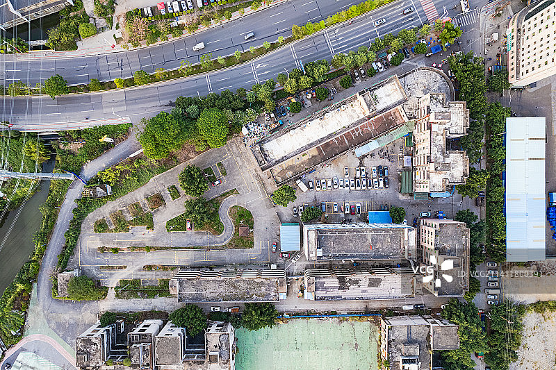 中国广东省东莞市麻涌镇城市建筑航拍风光照图片素材