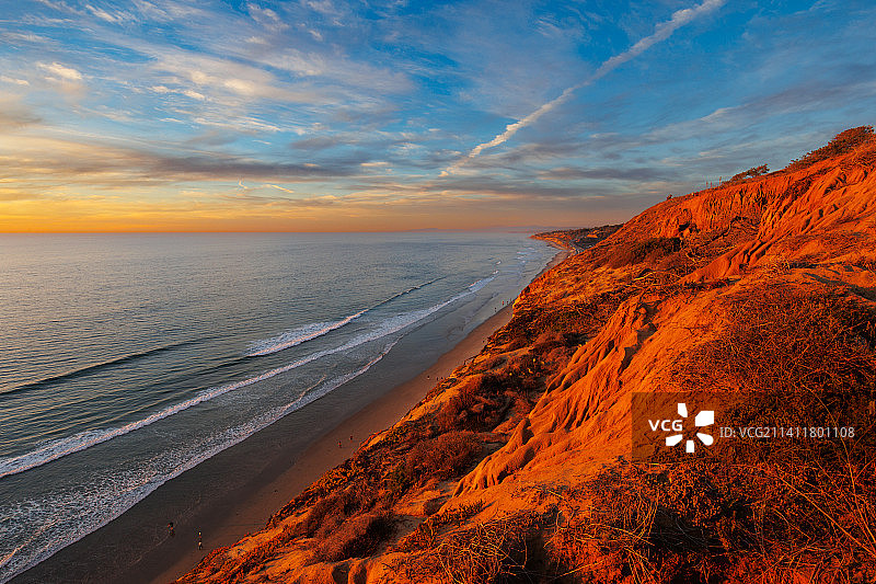 美国托里松州立海滩的太平洋风光图片素材