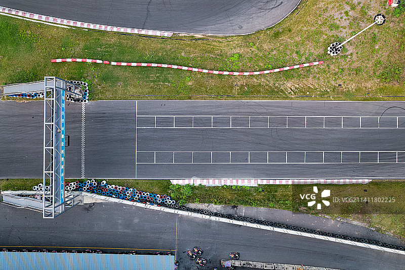 中国广东省东莞市麻涌镇广东竞速国际赛车场航拍风光照图片素材