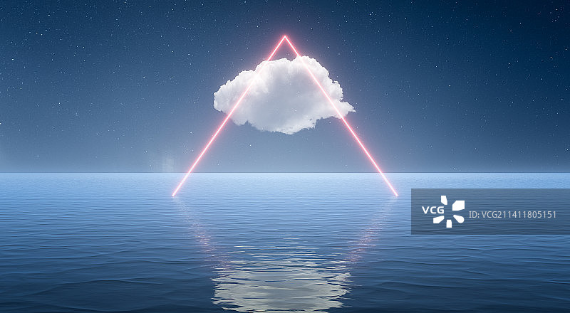 夜晚星空自然风光--蓝色星空背景-科技未来背景图片素材