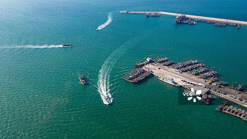 莱州三山岛渔港码头图片素材