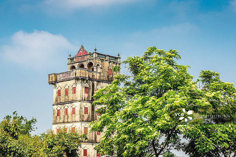 广东开平自力村碉楼图片素材