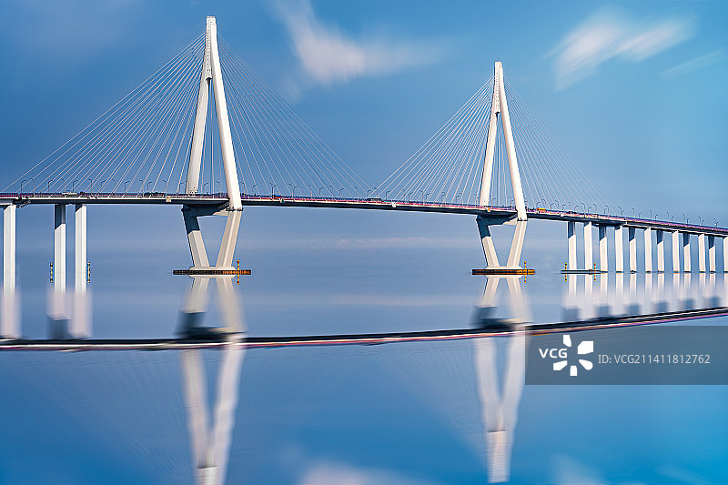 37公里的杭州湾跨海大桥图片素材