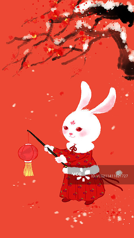 2023年兔年年俗贺图图片素材