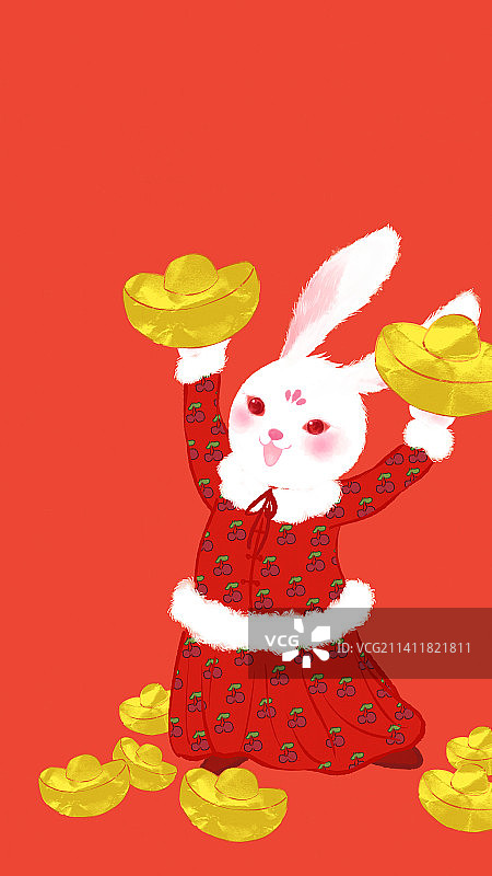 2023年兔年年俗贺图图片素材