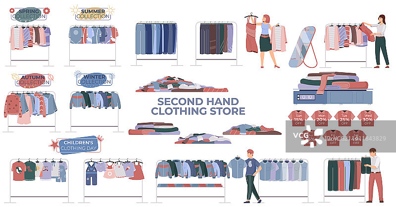 二手服装套装图片素材