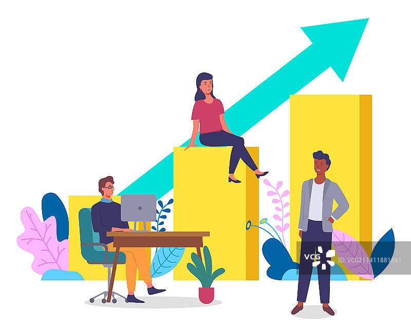 通往目标的成长之路图片素材