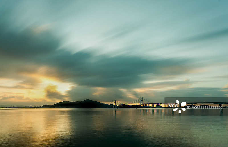 虎门大桥日出图片素材
