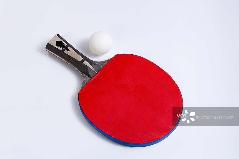 乒乓球和乒乓球拍图片素材