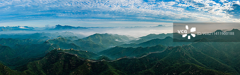 金山岭长城全景图片素材