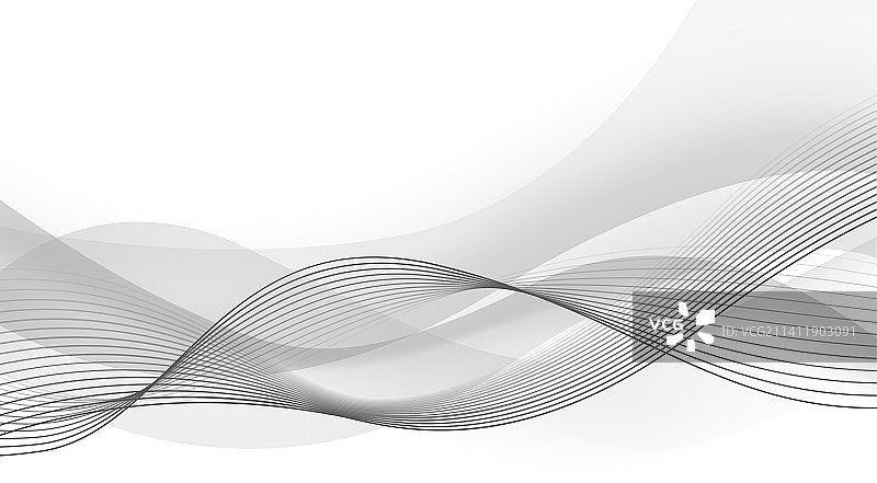 灰色曲线商务科技感大数据矢量背景素材图片素材