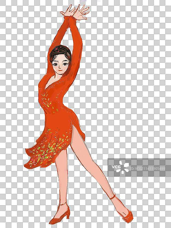 跳拉丁舞的女人图片素材
