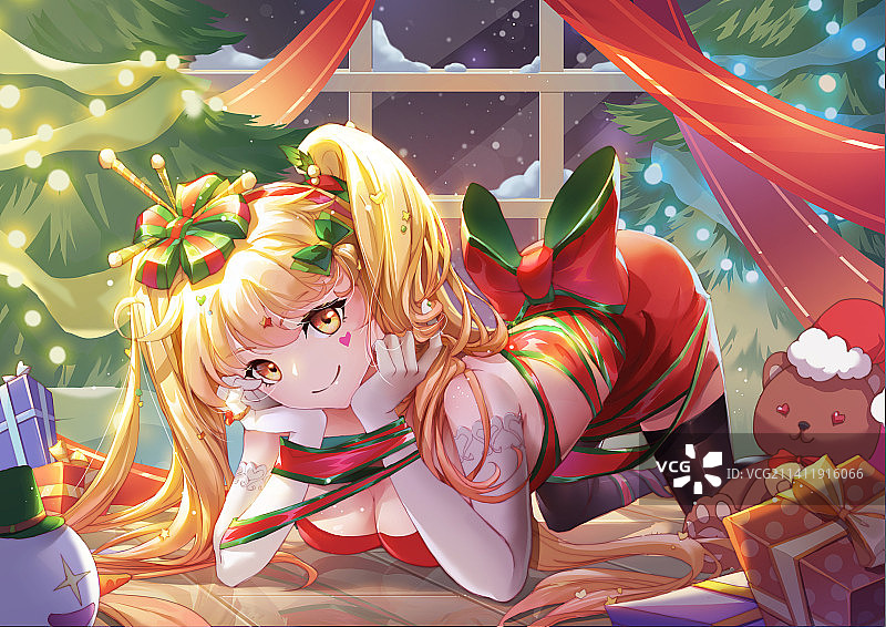 圣诞美少女图片素材