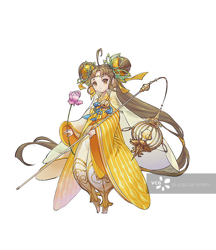 莲花小少女图片素材