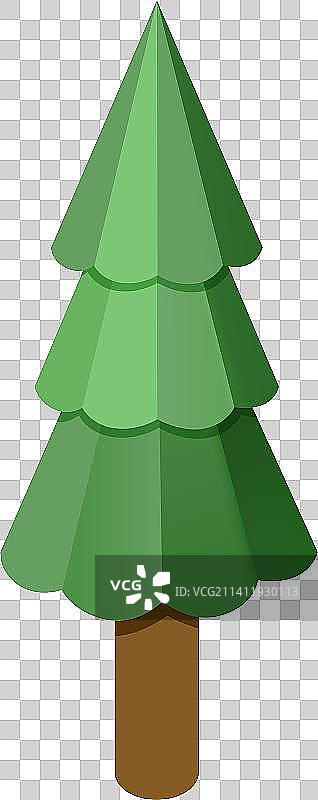 Paper Cut Style Tree图片素材