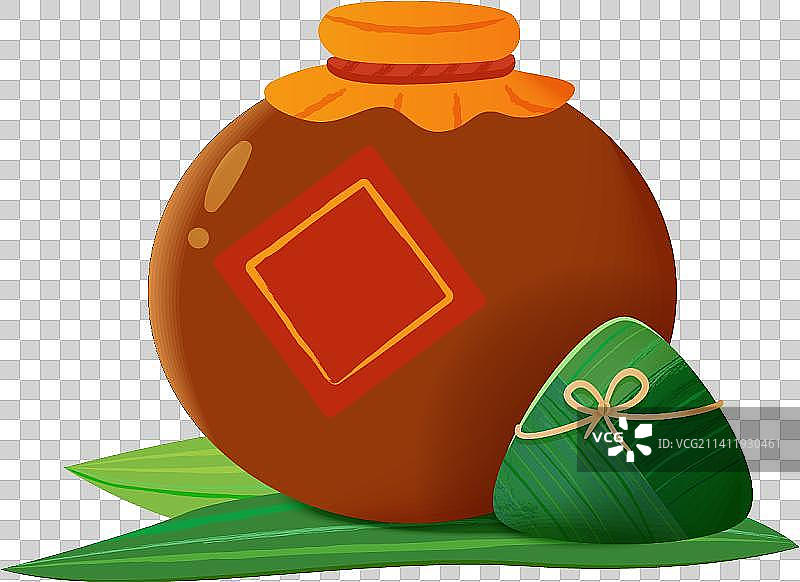 雄黄酒瓮和粽子图片素材