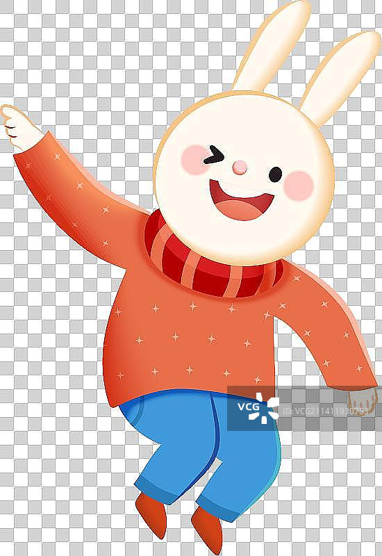 冬季兔子装图片素材