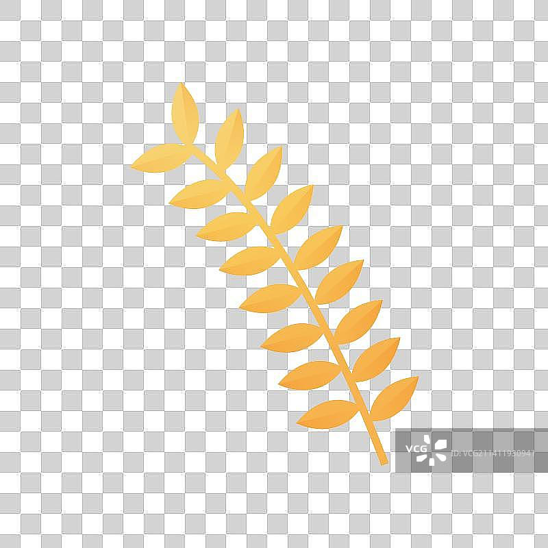 金色渐变树叶图片素材