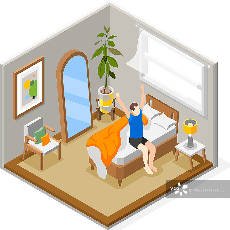 人们的早晨日常2.5D合成图片素材