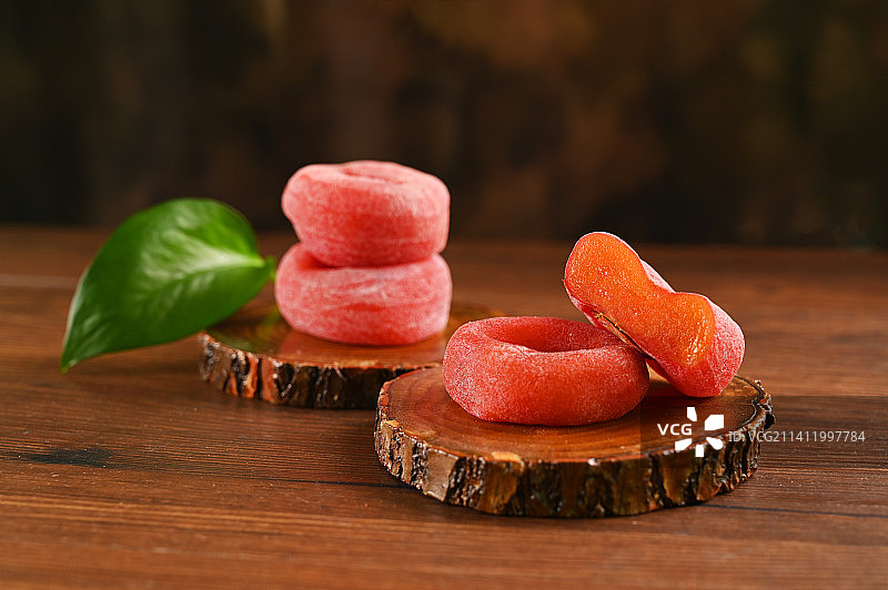 新鲜可口的柿子饼图片素材