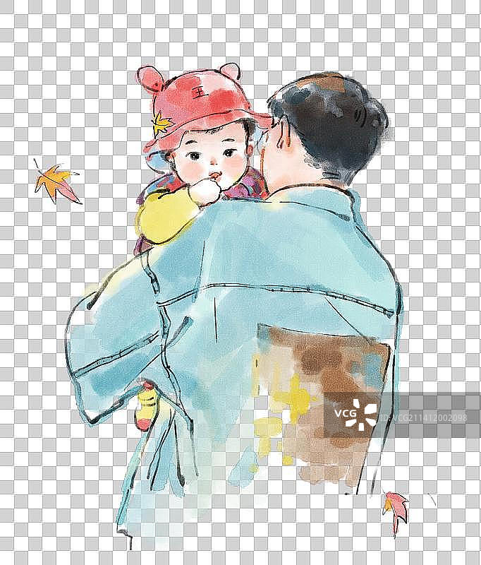 父亲节元素插画图片素材