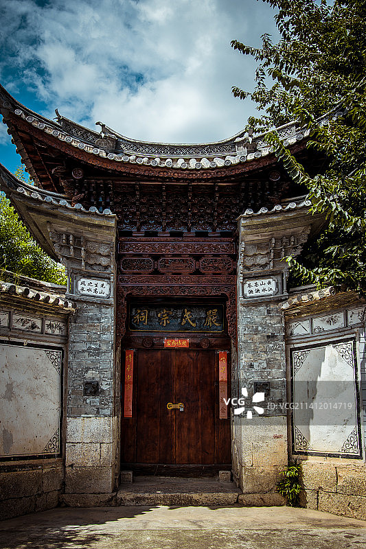 云南大理喜洲古镇人文风景图片素材