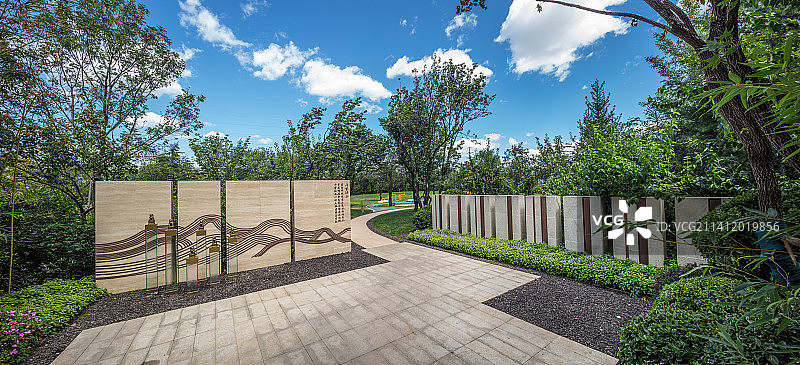 别墅庭院园林景观图片素材