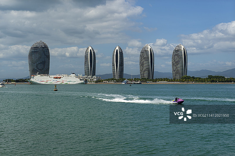 海南三亚，凤凰岛风景。图片素材