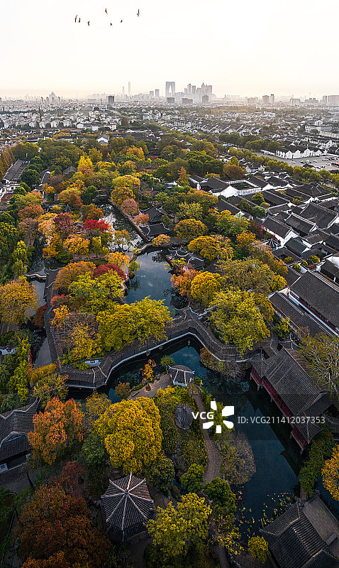 深秋的姑苏城图片素材