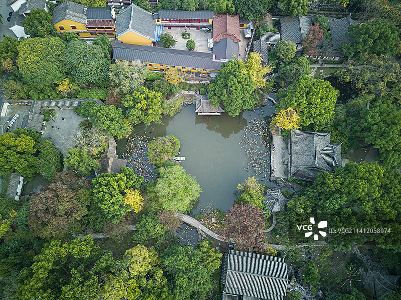 深秋的绍兴沈园图片素材