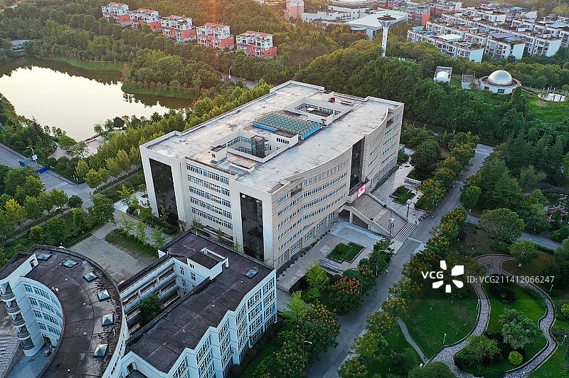 四川省南充顺庆区西华师范大学航拍图片素材