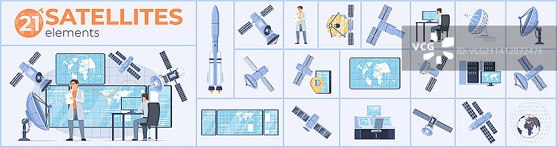卫星组件图片素材