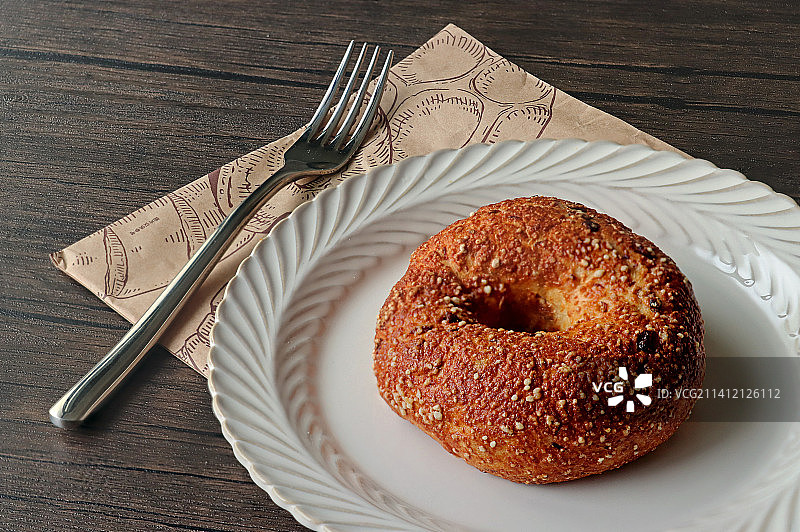 早餐贝果图片素材