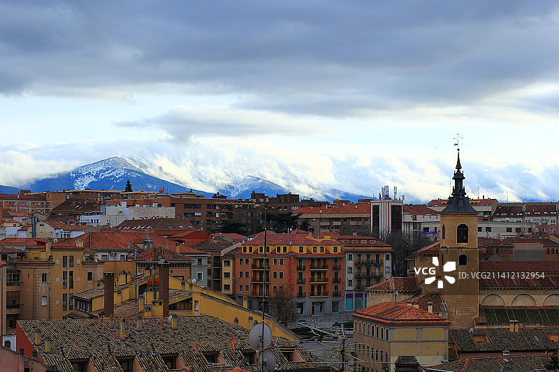 西班牙塞戈维亚的城市建筑图片素材