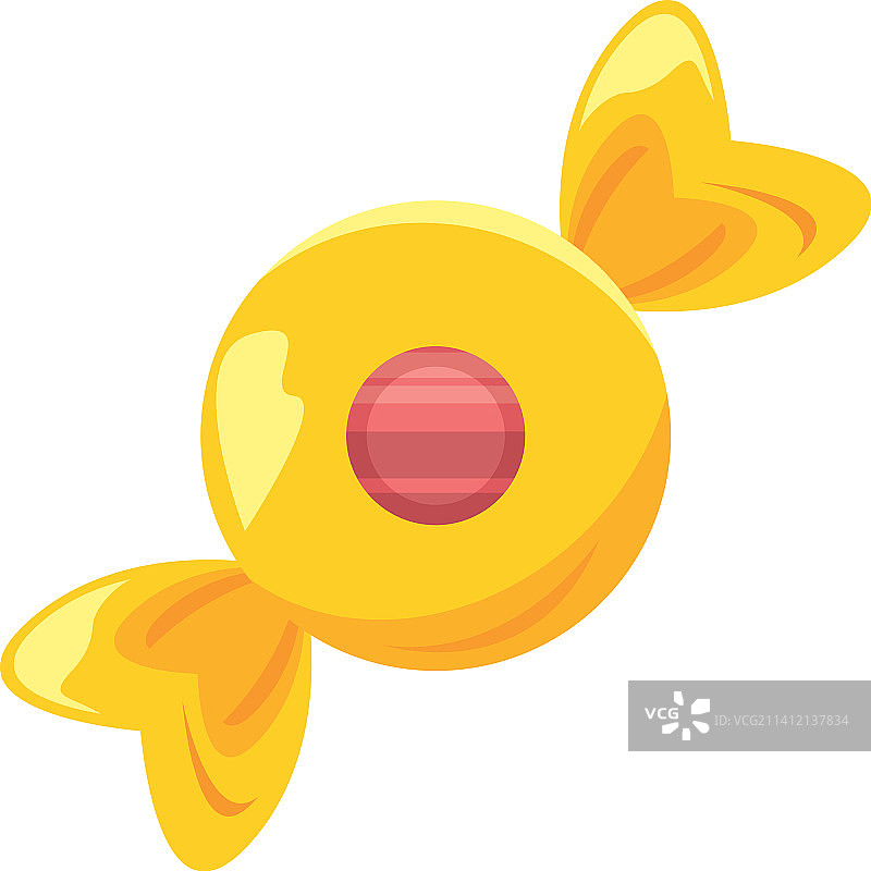 黄色包装的甜味糖果图片素材