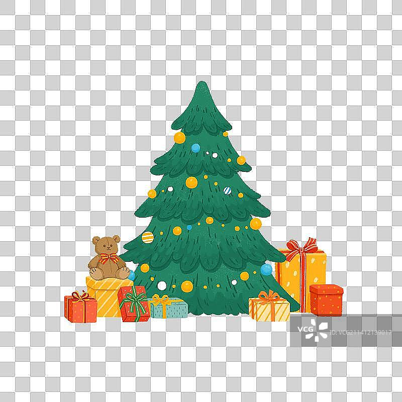 圣诞礼物圣诞树图片素材
