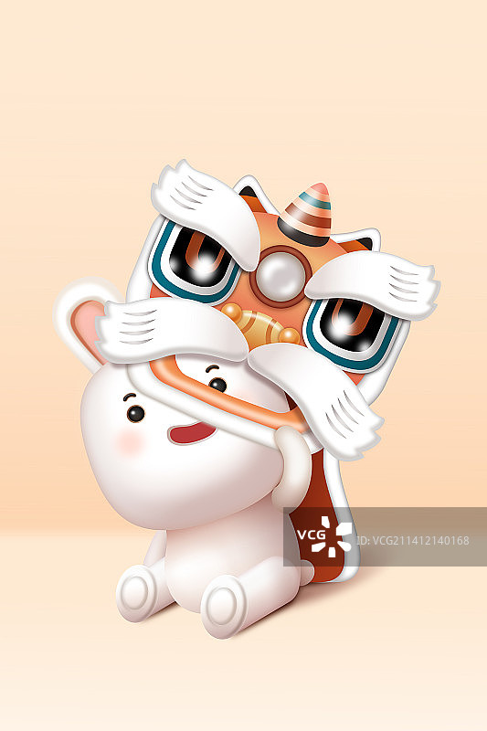 兔子三维立体矢量插画图片素材