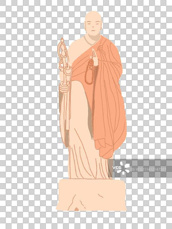 大雁塔玄奘像图片素材