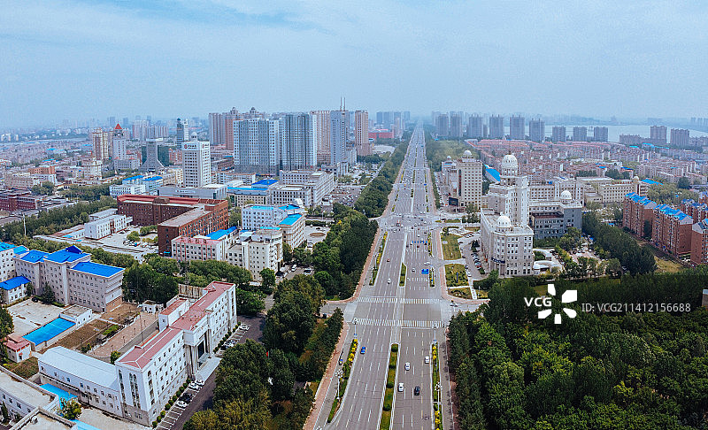 大庆 萨尔图区 地标 航拍素材 黑龙江 大庆市 城市 商业图片素材
