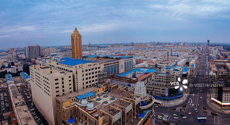 松原 地标 航拍素材 吉林 松原市 城市 商业 风光片 4k图片素材