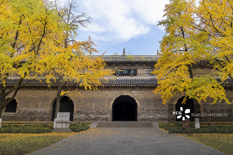 灵谷寺无梁殿秋天图片素材