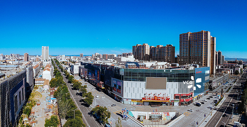 集宁 乌兰察布  集宁区 地标 航拍素材 内蒙古自治区 乌兰察布市 城市 商业 风光片图片素材