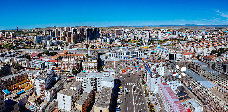 集宁 乌兰察布  集宁区 地标 航拍素材 内蒙古自治区 乌兰察布市 城市 商业 风光片图片素材