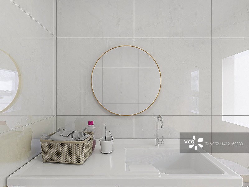 现代洗手间室内设计,3d渲染图片素材