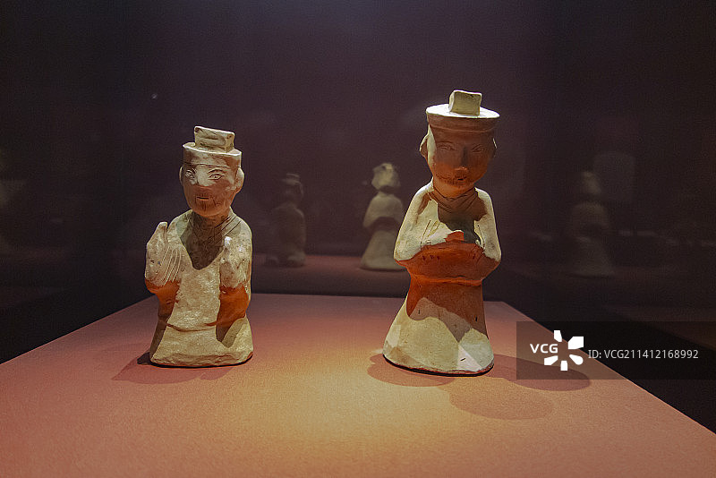 广州南越文王墓出土，西汉胡人陶俑，广州文王博物院馆藏图片素材