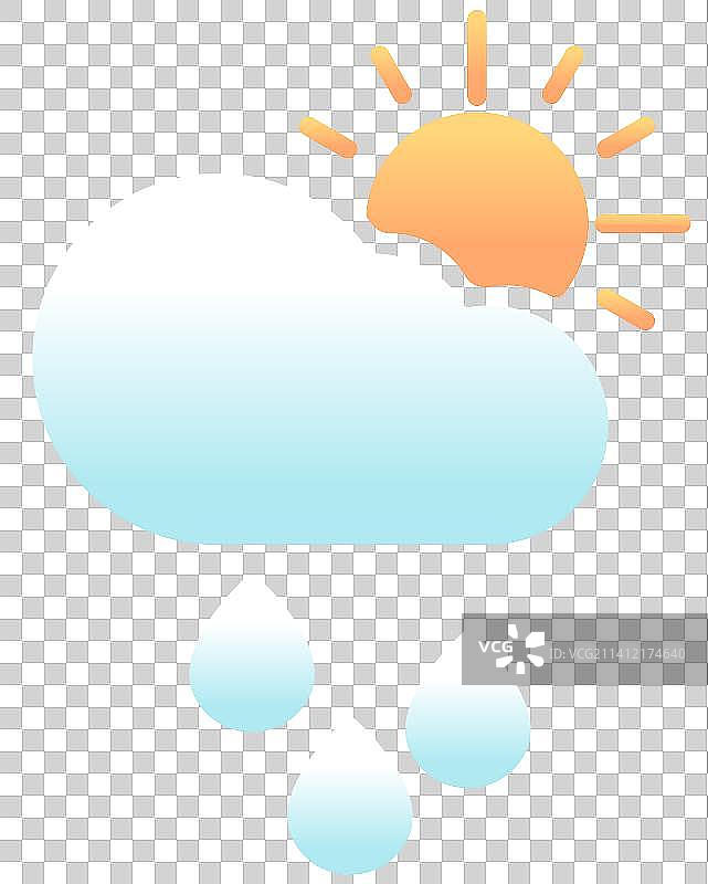 天气矢量元素icon图标 大雨图片素材