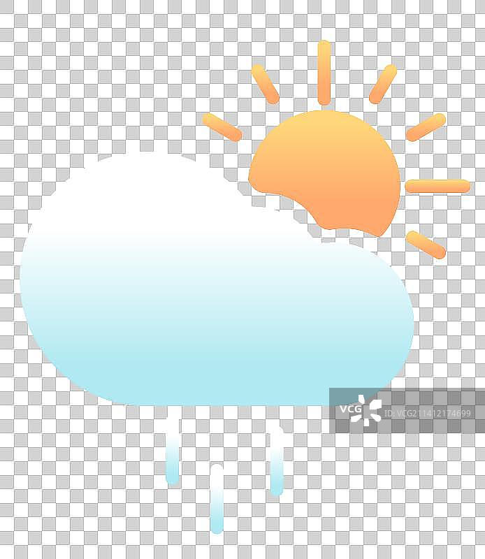 天气矢量元素icon图标 大雨图片素材