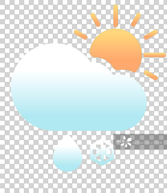 天气矢量元素icon图标 雨夹雪图片素材