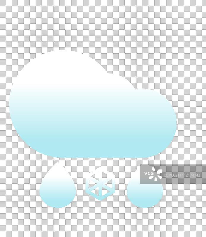 天气矢量元素icon图标 雨夹雪图片素材