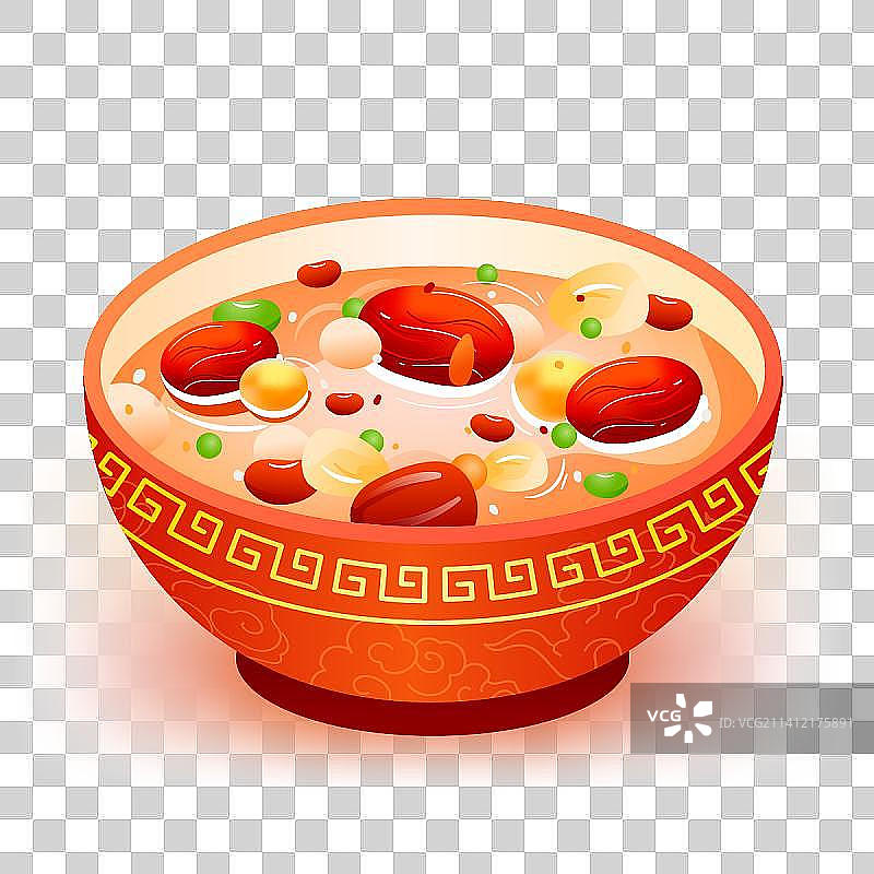 腊八节腊八粥传统年俗节日美食国潮饮食插画图片素材